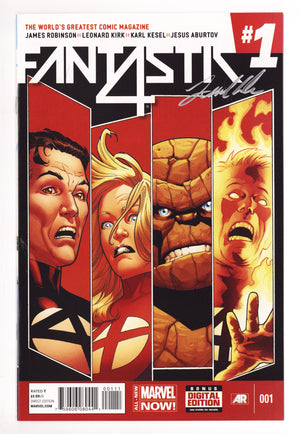 Fantastic Four Vol 5 1 High Grade (2014) Signed x1 Cover Leonard Kirk