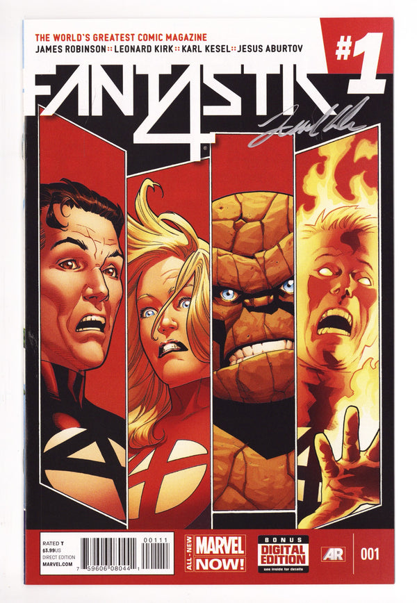 Fantastic Four Vol 5 1 High Grade (2014) Signed x1 Cover Leonard Kirk