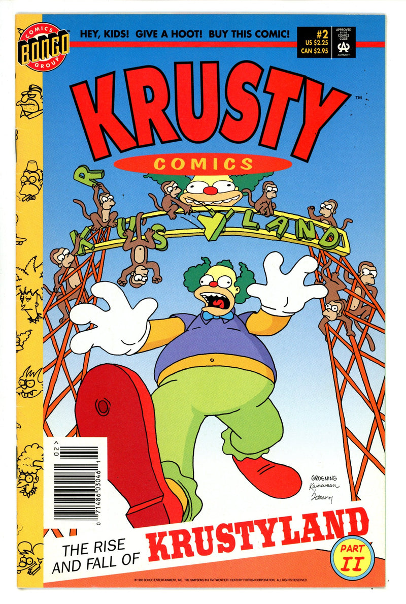 Krusty Comics 2 Newsstand FN/VF (7.0) (1995)