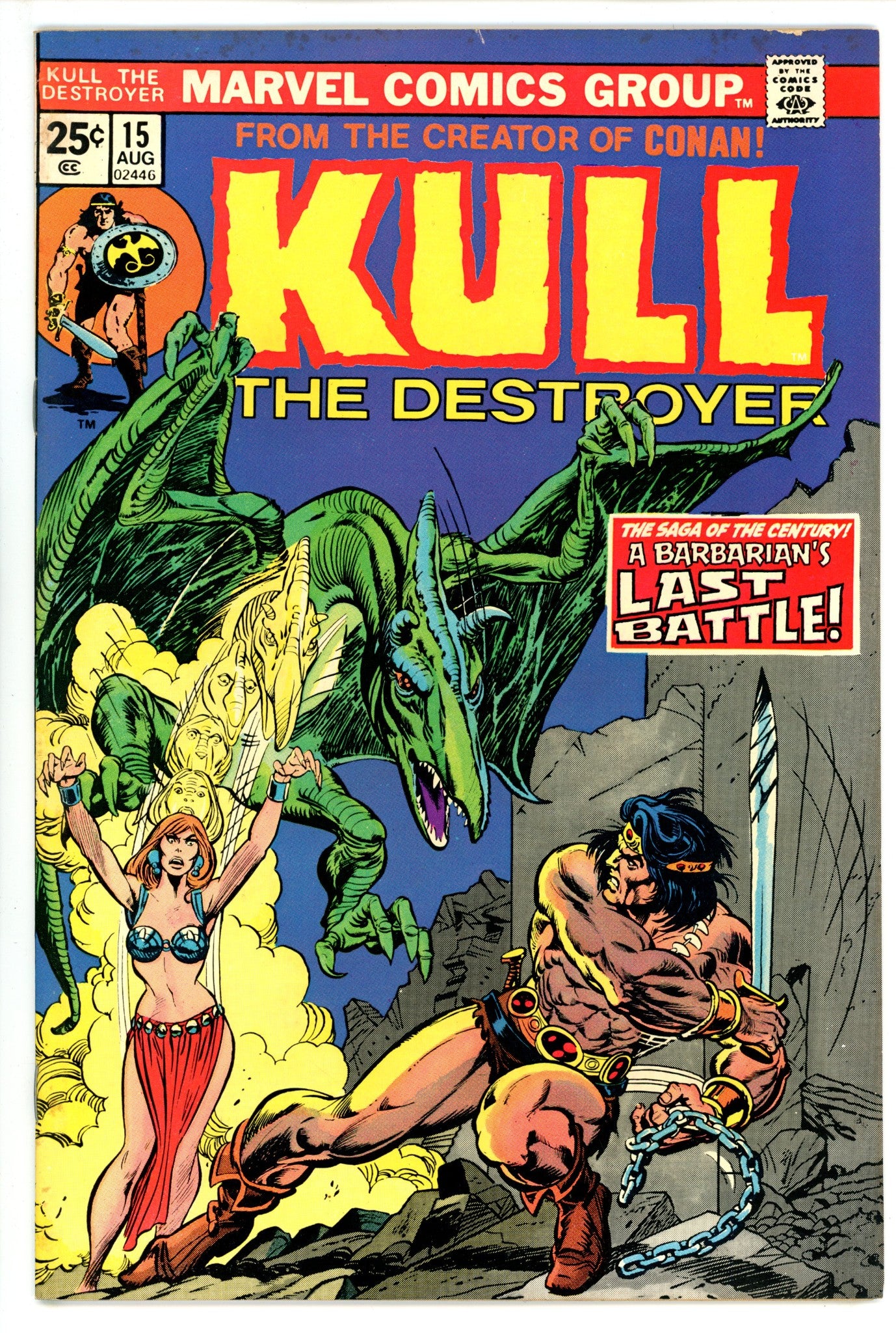 Kull the Destroyer Vol 1 15 FN/VF (1974)