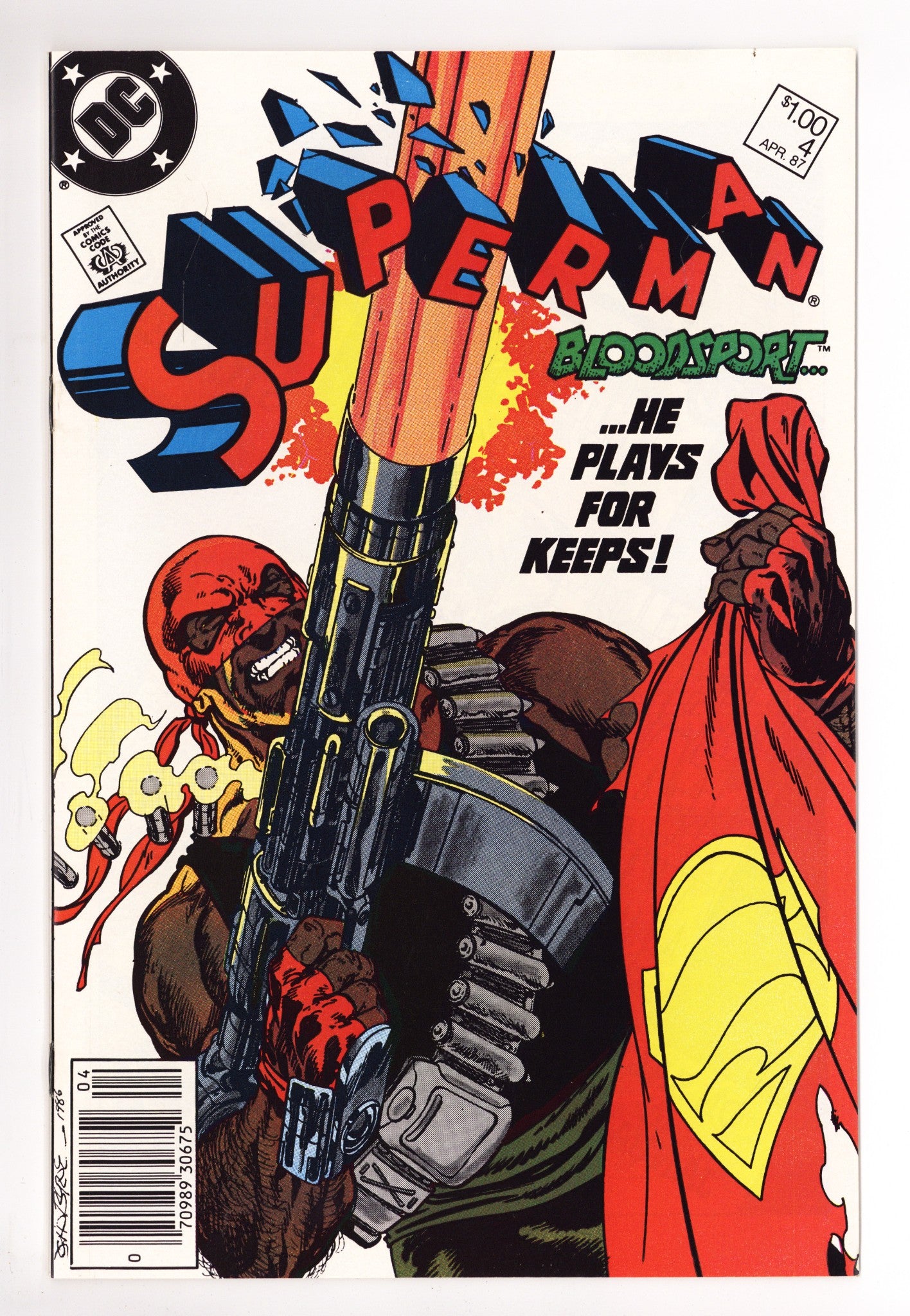 Superman Vol 2 4 NM- (9.2) (1987) Canadian Price Variant 