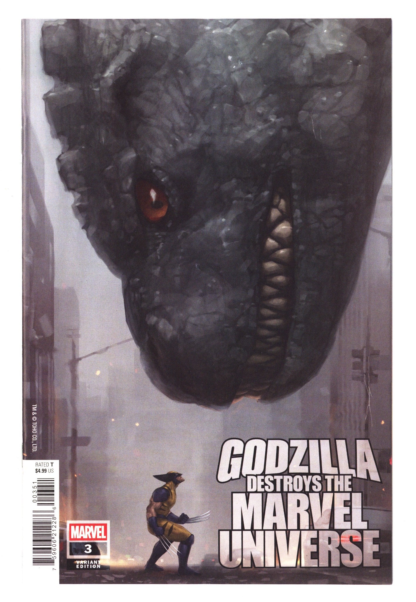 Godzilla Destroys The Marvel Universe 3 Wachter Variant (2025)