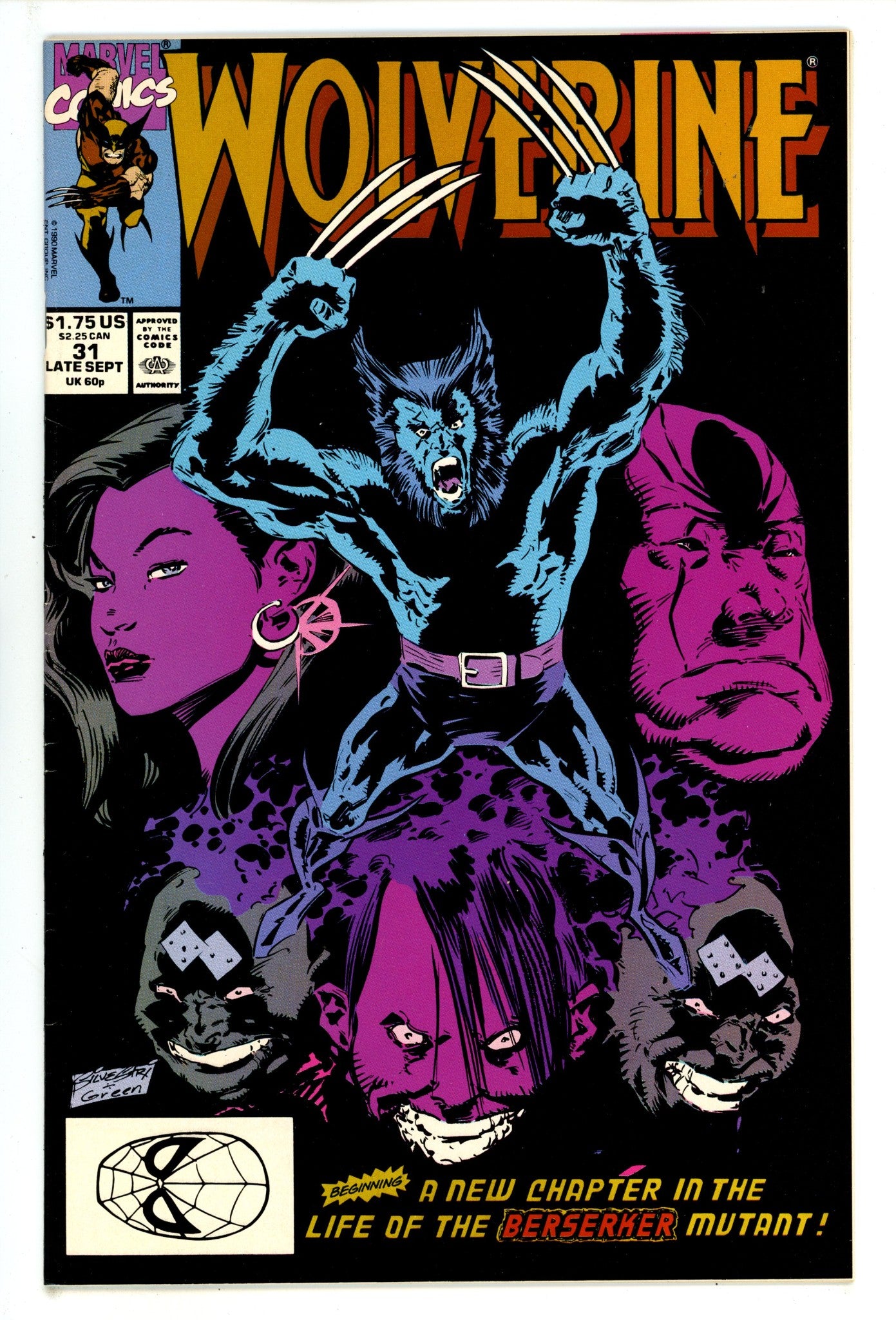 Wolverine Vol 2 31 Mid Grade (1990) 