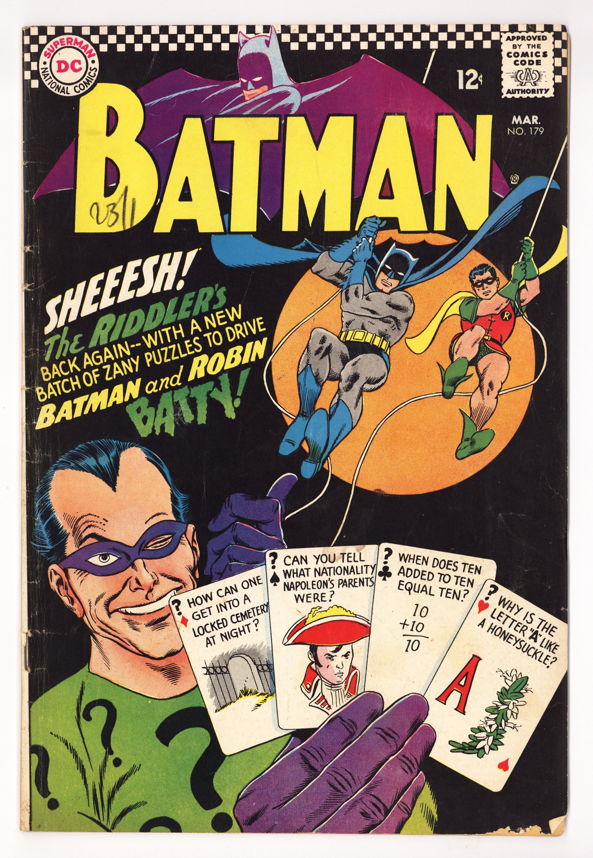 Batman Vol 1 179 VG- (3.5) (1966) 