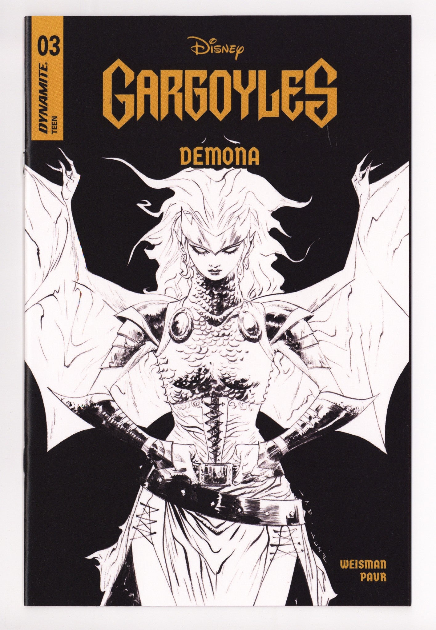 Gargoyles Demona 3 Lee B&W Incentive (2025)