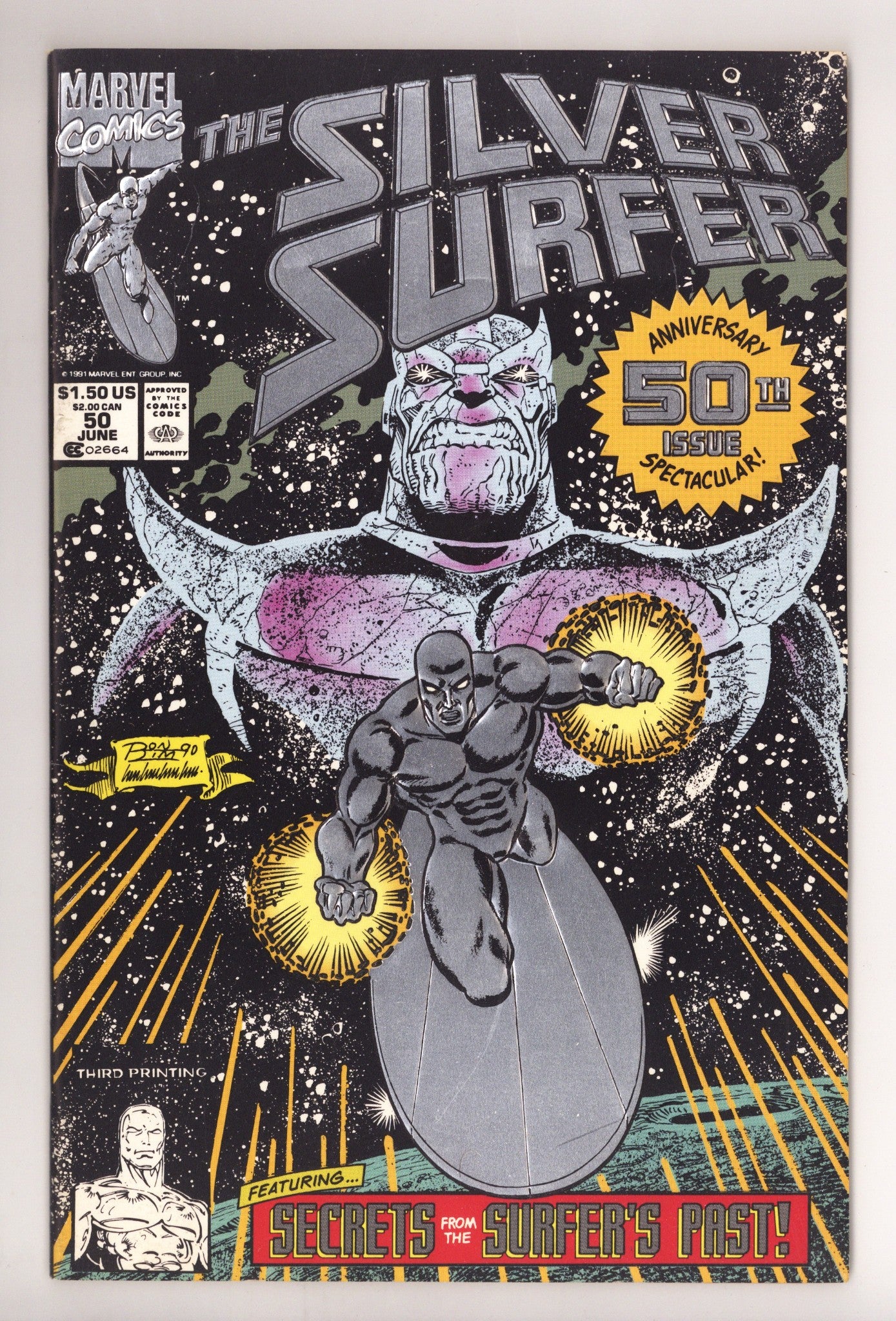 Silver Surfer Vol 3 50 Mid Grade (1991) 3rd Print 