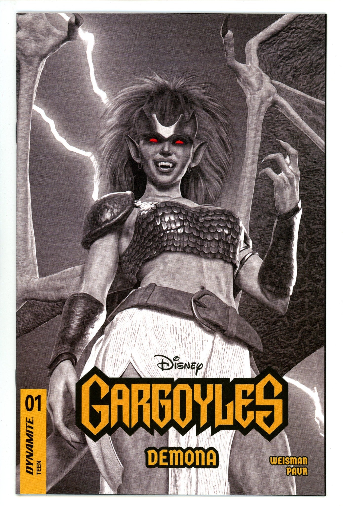 Gargoyles Demona 1 Spears B&W Incentive Variant (2025)
