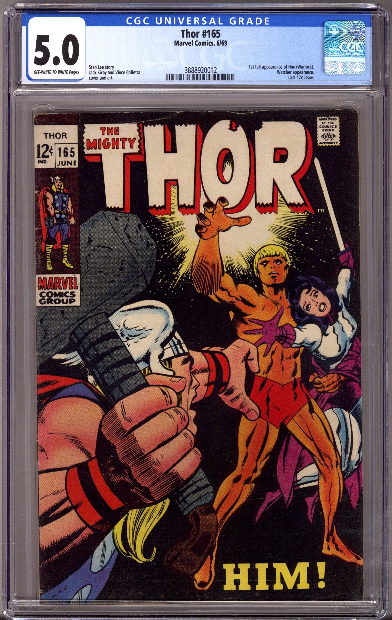Thor Vol 1 165 CGC 5.0 (VG/FN) (1969) 