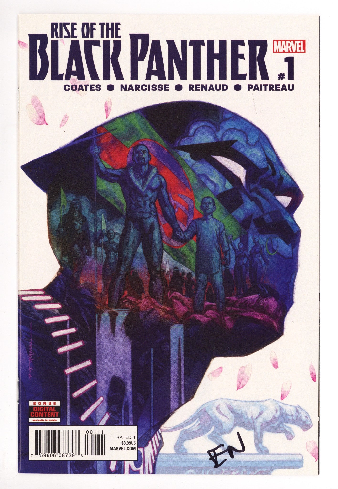 Rise of the Black Panther   1  NM- (9.2)   (2018)        Signed x1 Cover Evan Narcisse 