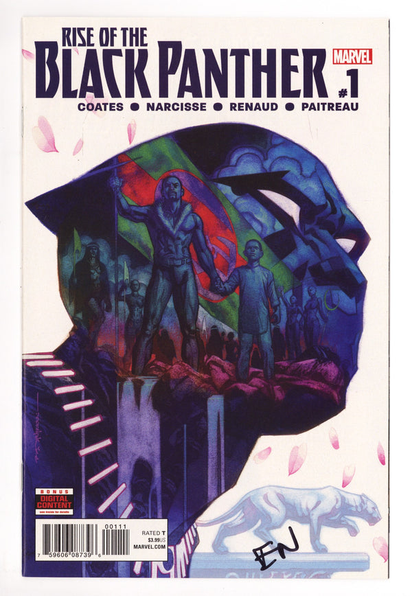 Rise of the Black Panther   1  NM- (9.2)   (2018)        Signed x1 Cover Evan Narcisse