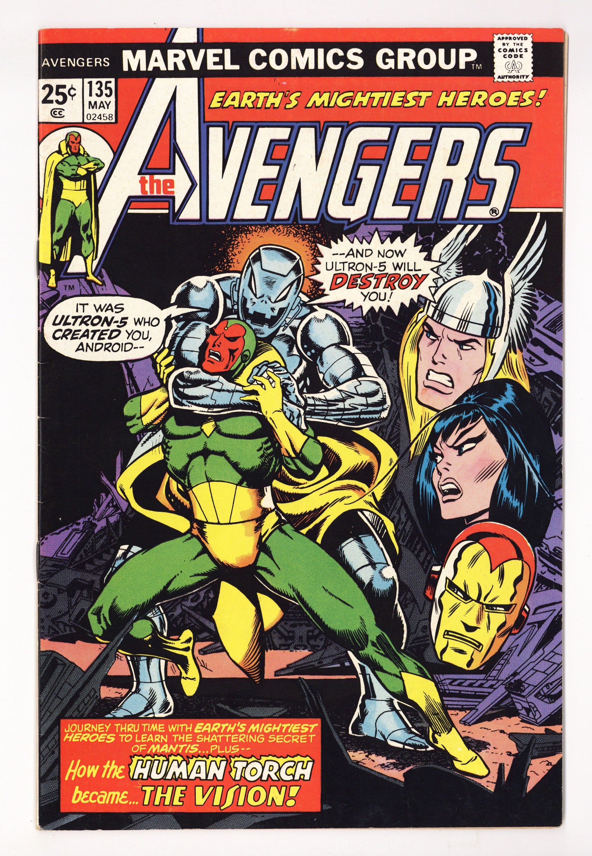 The Avengers Vol 1 135  FN+ (6.5)   (1975)        