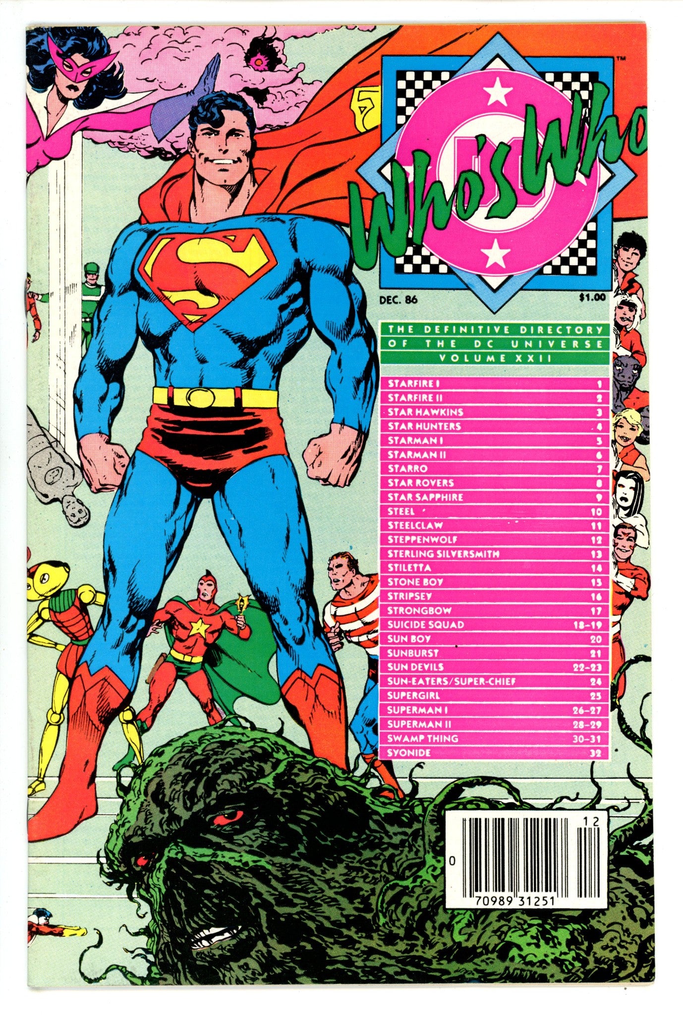 Who's Who: The Definitive Directory of the DC Universe 22 Newsstand (1986)