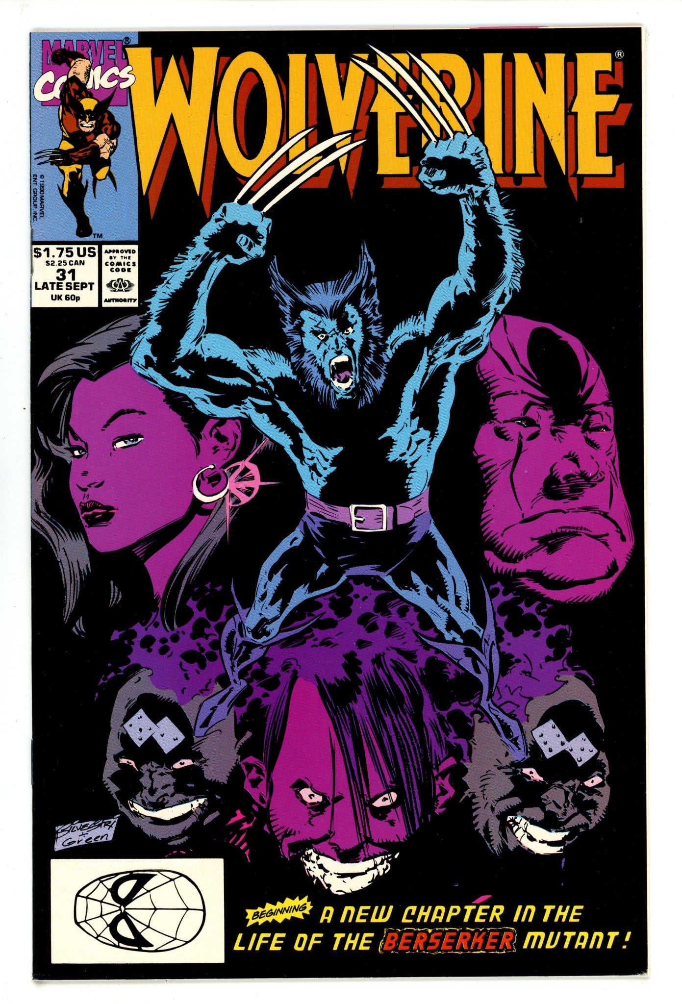 Wolverine Vol 2 31 NM- (9.2) (1990) 