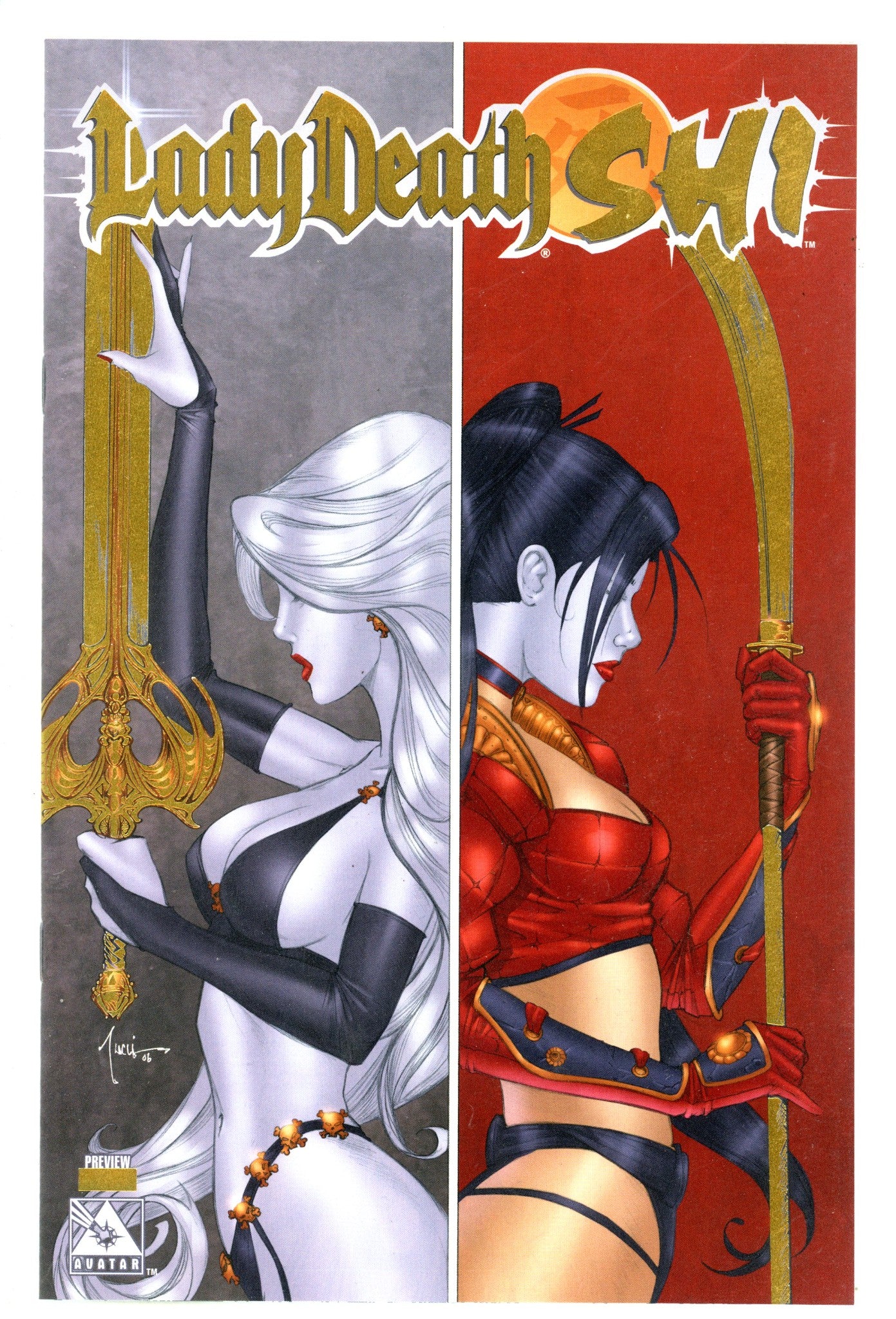 Lady Death / Shi Preview [nn] NM (9.4) (2006) Gold Foil Variant 