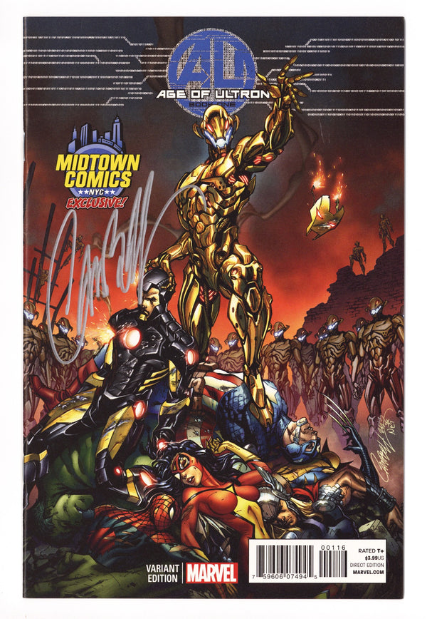 Age of Ultron 1 VF/NM (9.0) (2013) Campbell Exclusive Variant Signed x1 Cover J. Scott Campbell