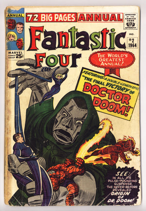 Fantastic Four Annual Vol 1 2 PR (0.5) Front Cover Detached (1964) Canadian Edition 