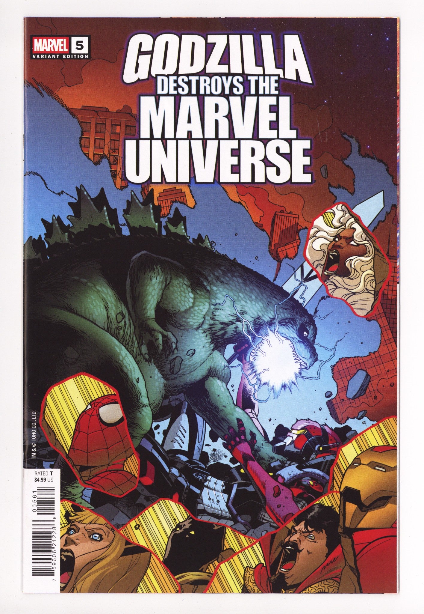 Godzilla Destroys The Marvel Universe 5 Pérez Variant (2025)
