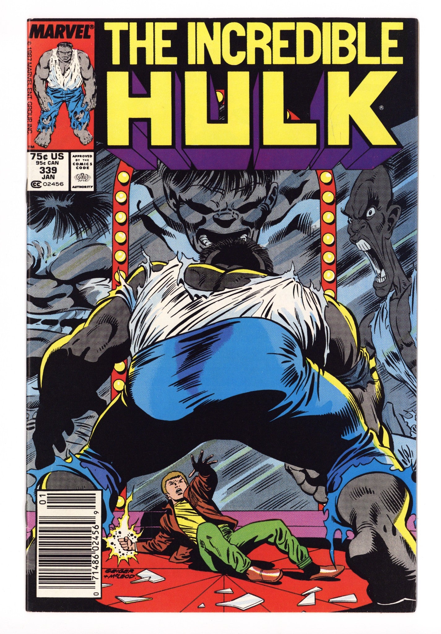 The Incredible Hulk Vol 1 339 VF- (7.5) (1988) Newsstand 