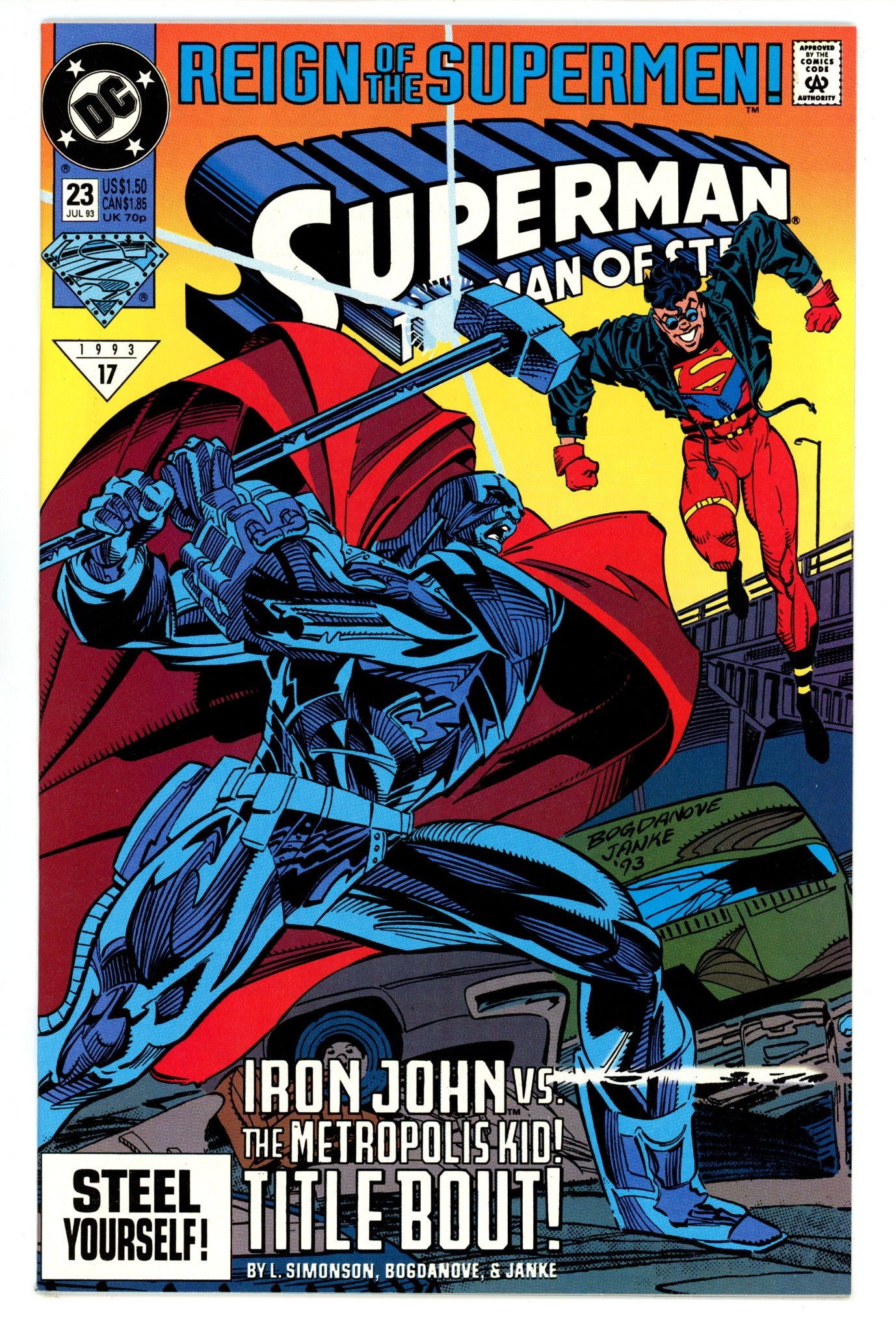 Superman: The Man of Steel 23 Mid Grade (1993) 