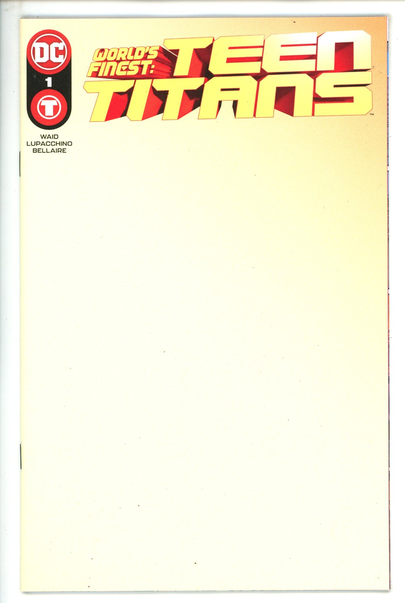 Worlds Finest Teen Titans 1 Blank Variant (2023)