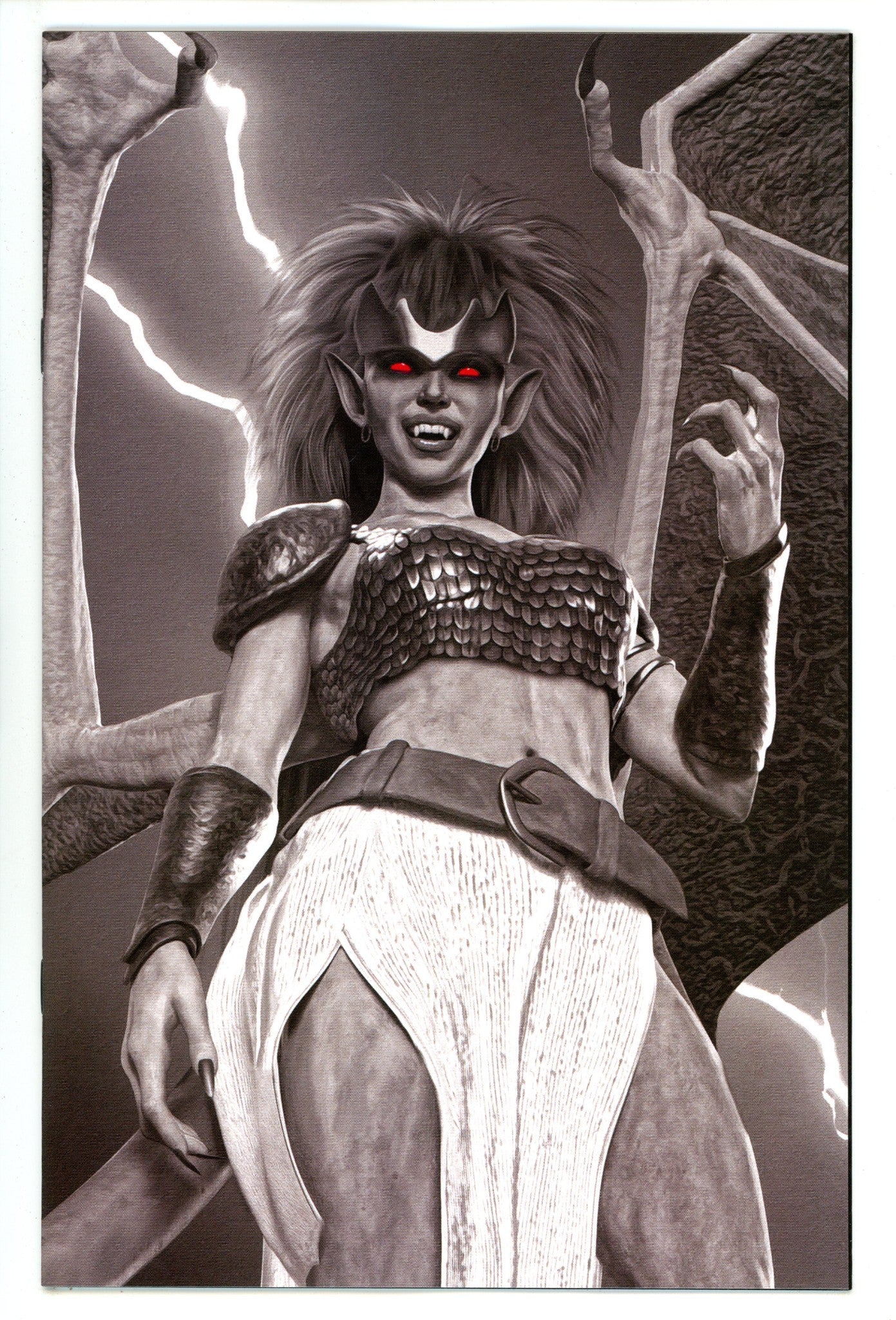 Gargoyles Demona 1 Spears B&W Virgin Incentive Variant NM (2025)
