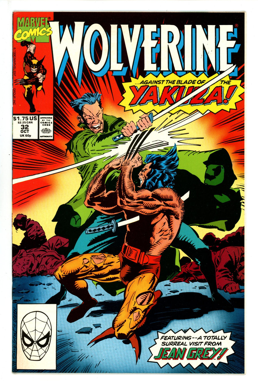 Wolverine Vol 2 32 Mid Grade (1990) 