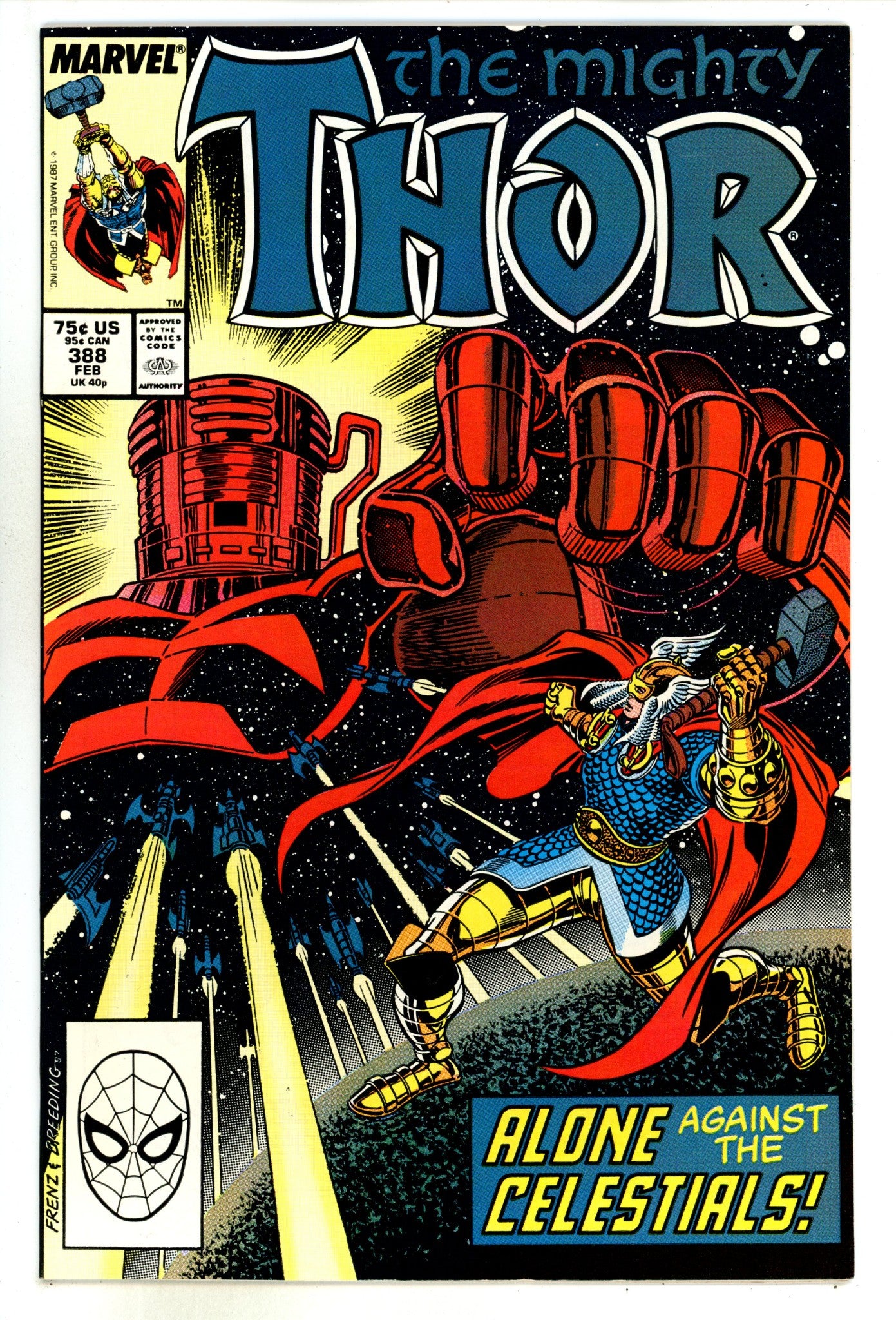 Thor Vol 1 388 High Grade (1988) 