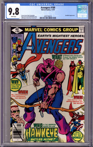 The Avengers Vol 1 189 CGC 9.8 (NM/M)   (1979)
