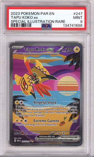 Pokemon Paradox Rift Tapu Koko Ex Special Illustration Rare PSA Mint 9 (2023)
