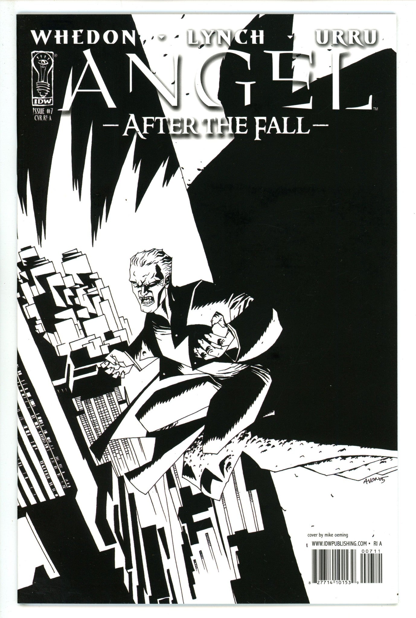 Angel: After the Fall 7 High Grade (2008) Oeming B&W Incentive Variant 