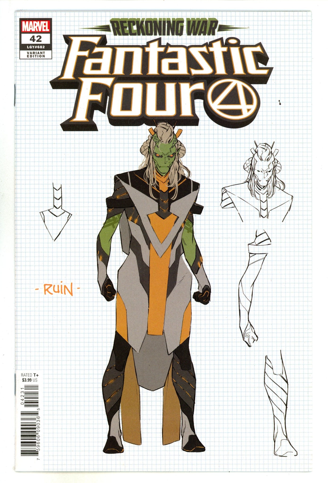 Fantastic Four Vol 6 42 High Grade (2022) Silva Design Incentive Variant 