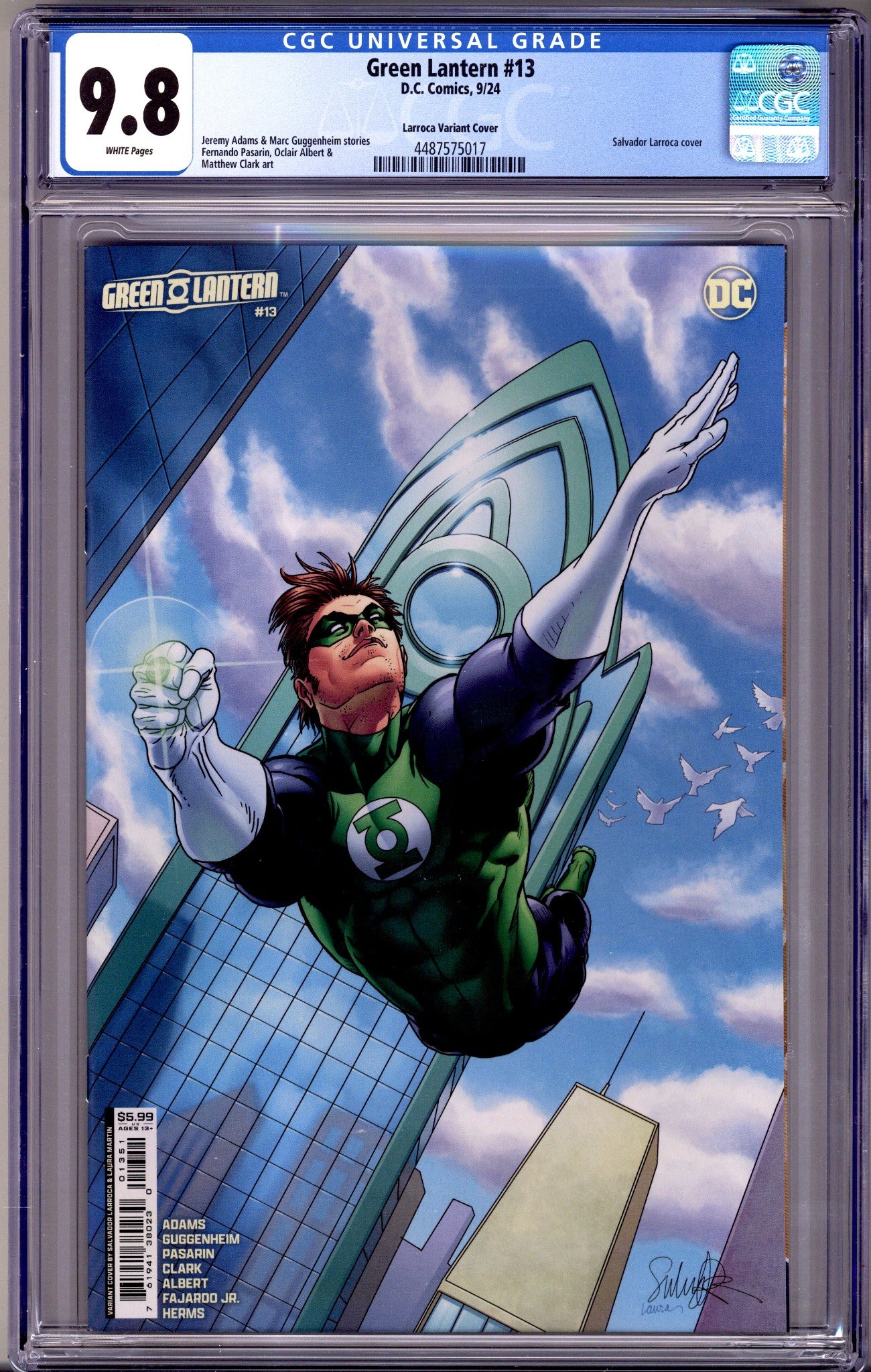 Green Lantern Vol 8 13 CGC 9.8 (NM/M) (2024) Larroca Variant