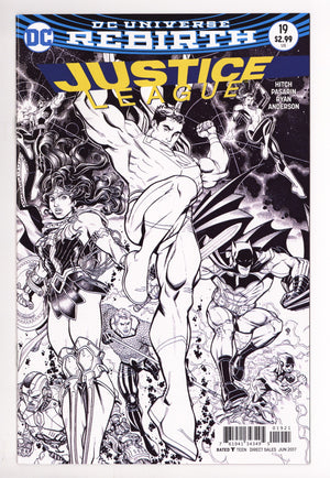 Justice League Vol 2 19 High Grade (2017) Bradshaw B&W Variant
