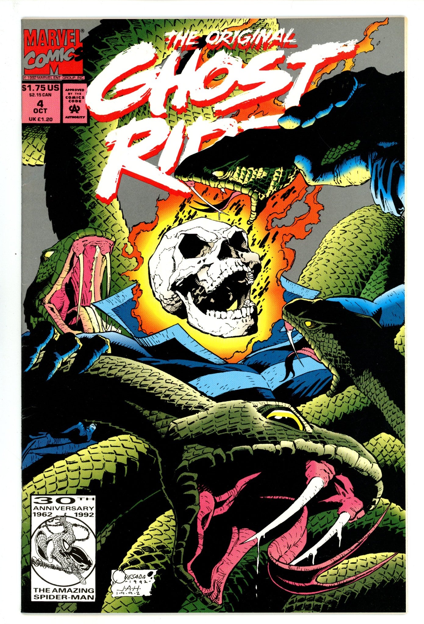 The Original Ghost Rider 4 Mid Grade (1992) 