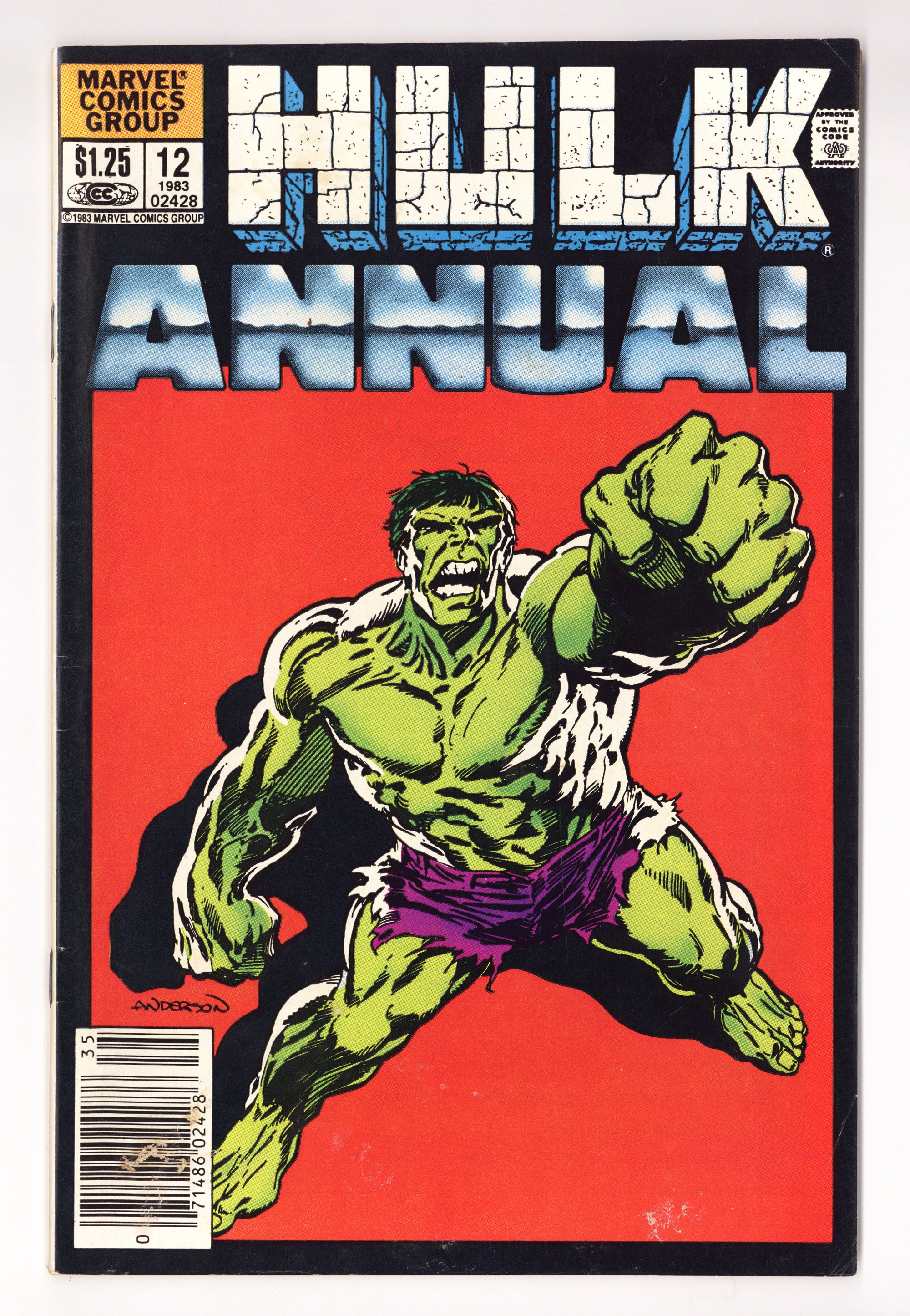 The Incredible Hulk Annual Vol 1 12 Mid Grade (1983) Canadian Price Variant 