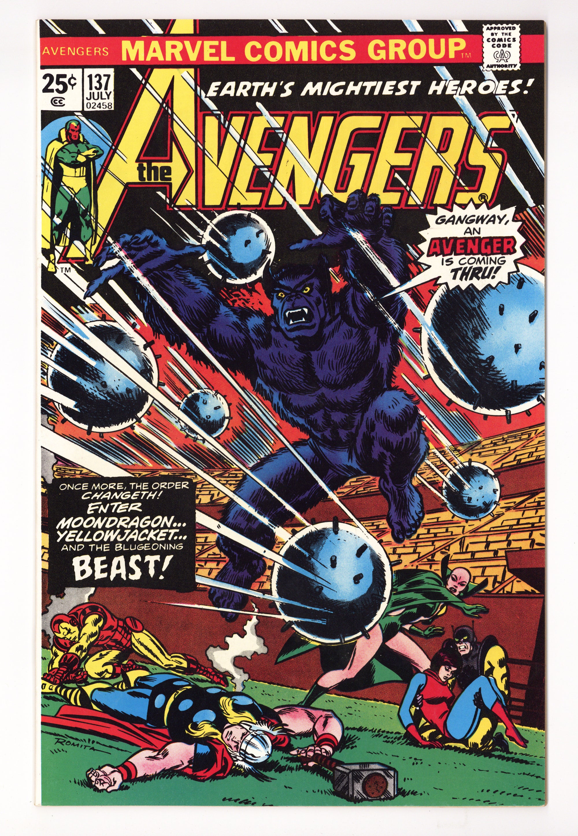 The Avengers Vol 1 137  VF- (7.5)   (1975)        