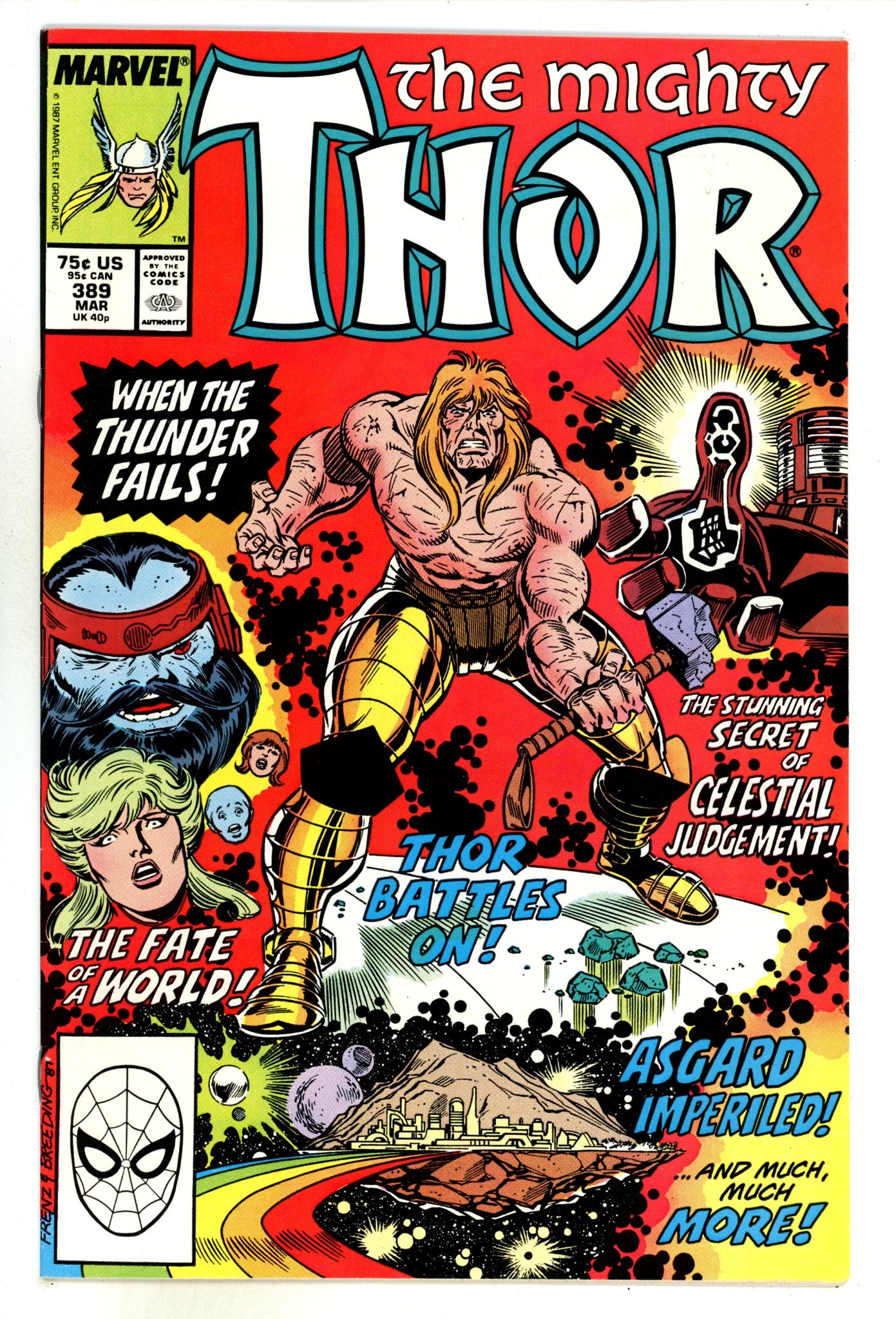 Thor Vol 1 389 High Grade (1988) 