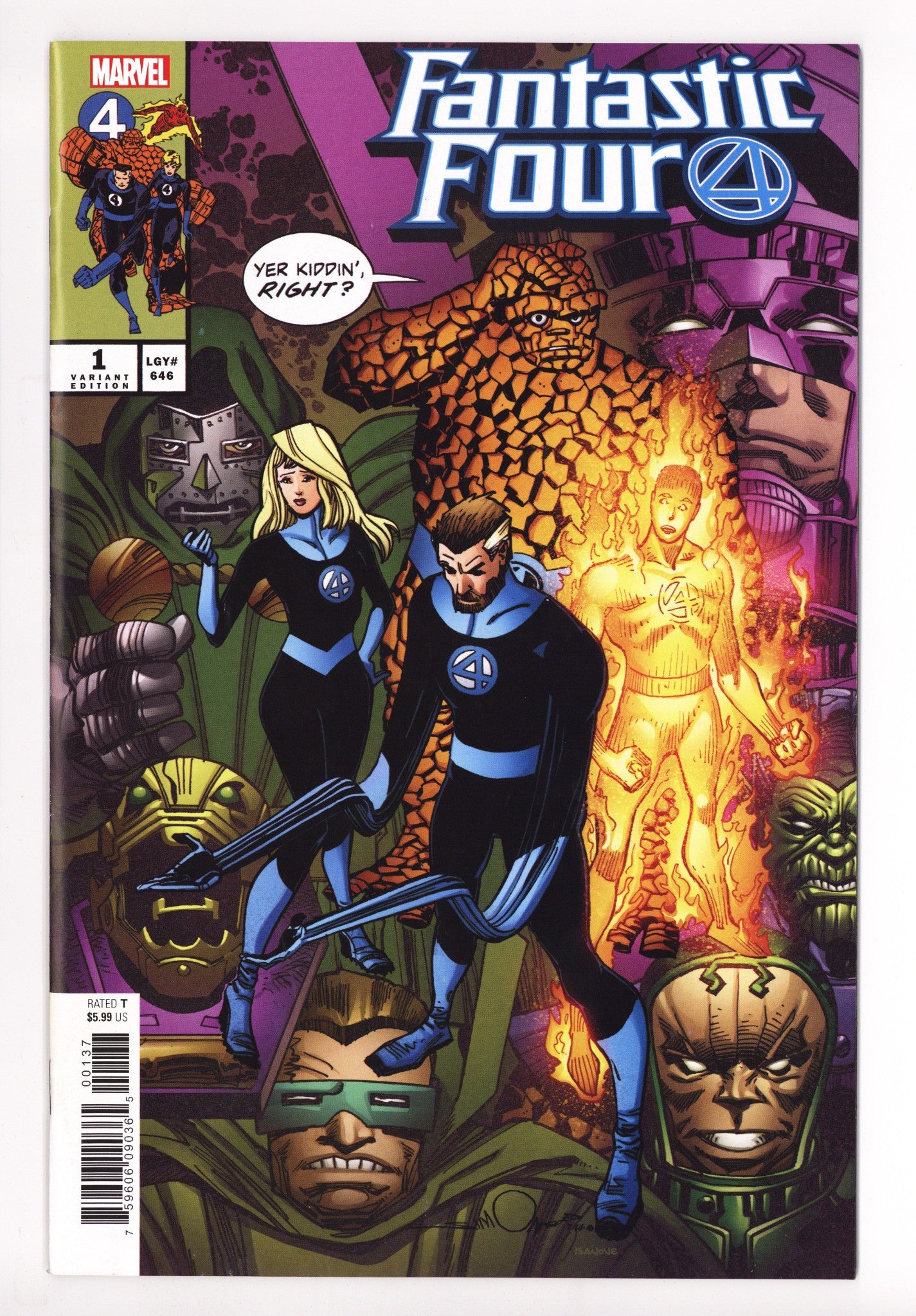 Fantastic Four Vol 6 1 High Grade (2018) Simonson Variant 