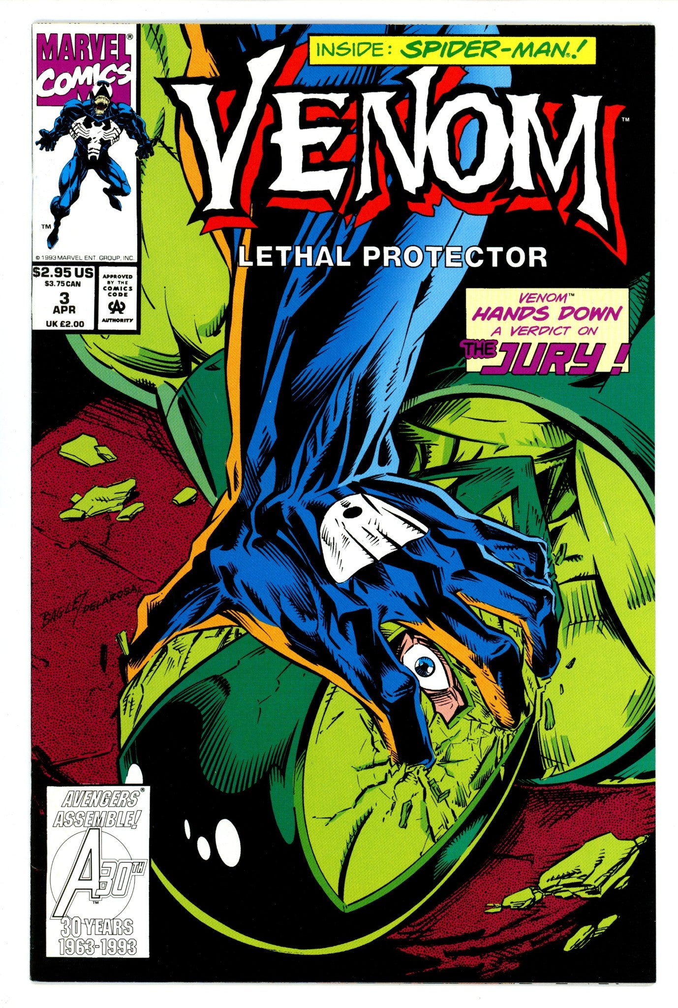 Venom: Lethal Protector Vol 1 3 VF (8.0) (1993) 