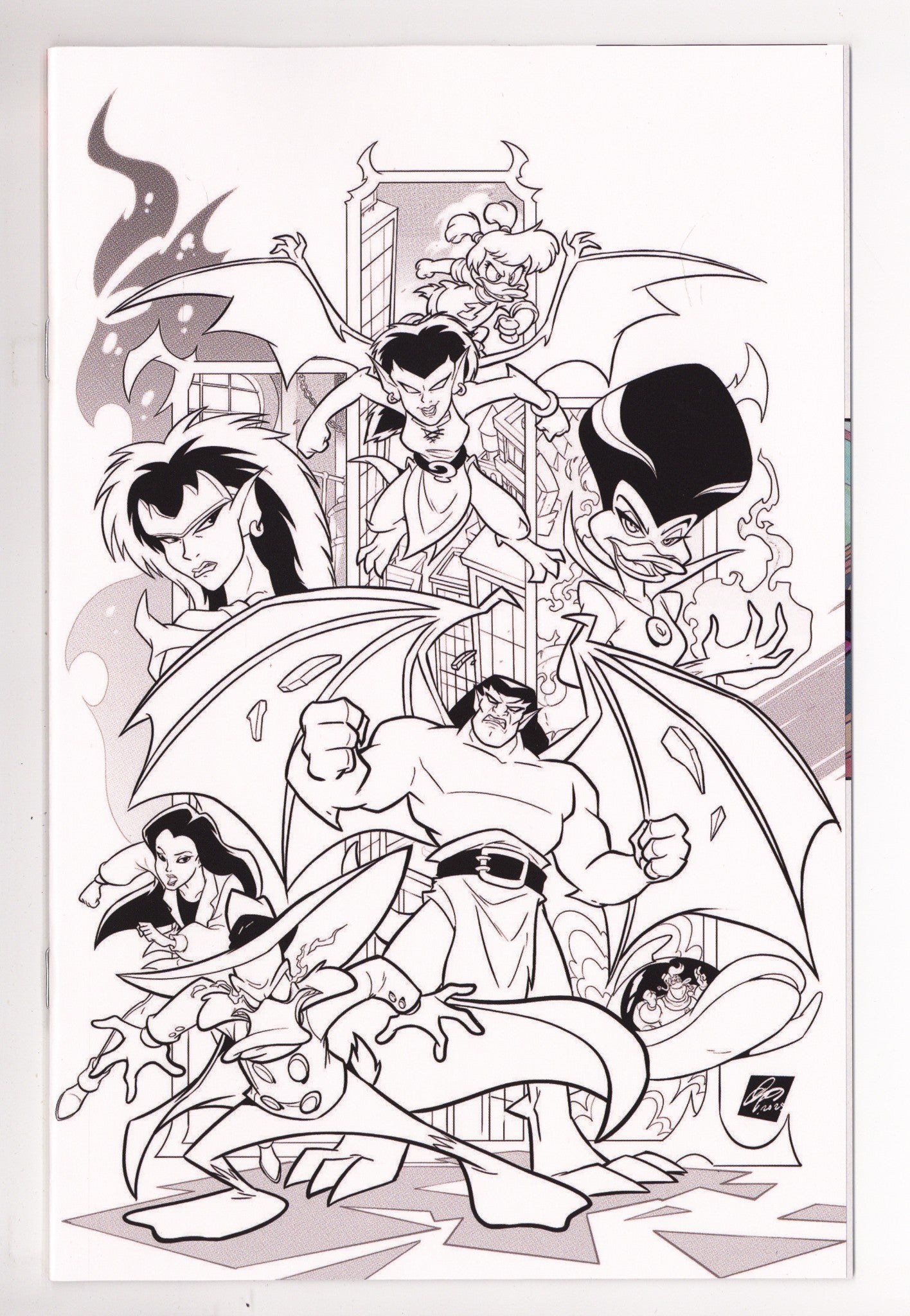 Gargoyles Darkwing Duck  2 Cangialosi  B&W Virgin Incentive NM  (2026)