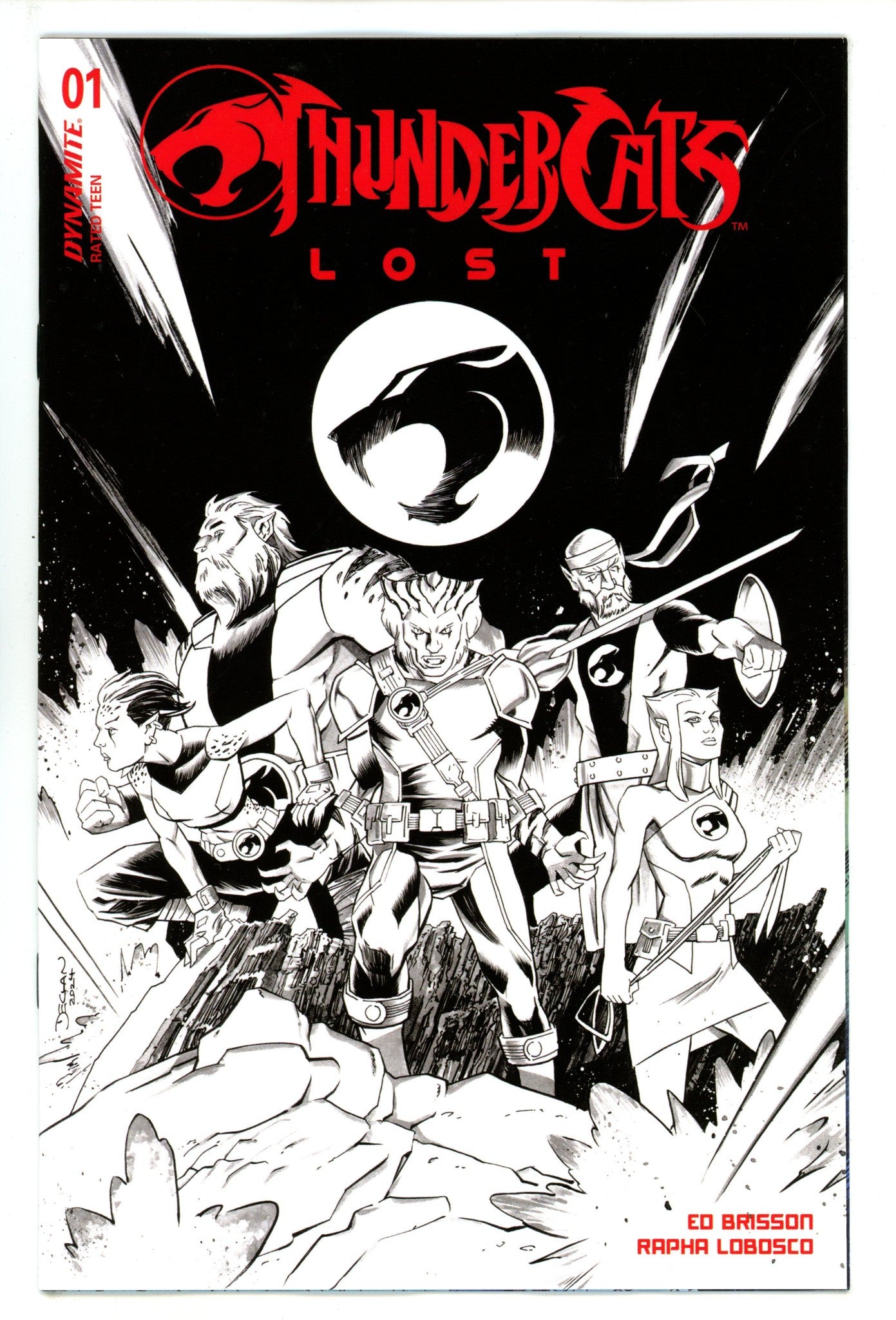 Thundercats Lost 1 Shalvey B&W Incentive Variant (2025)