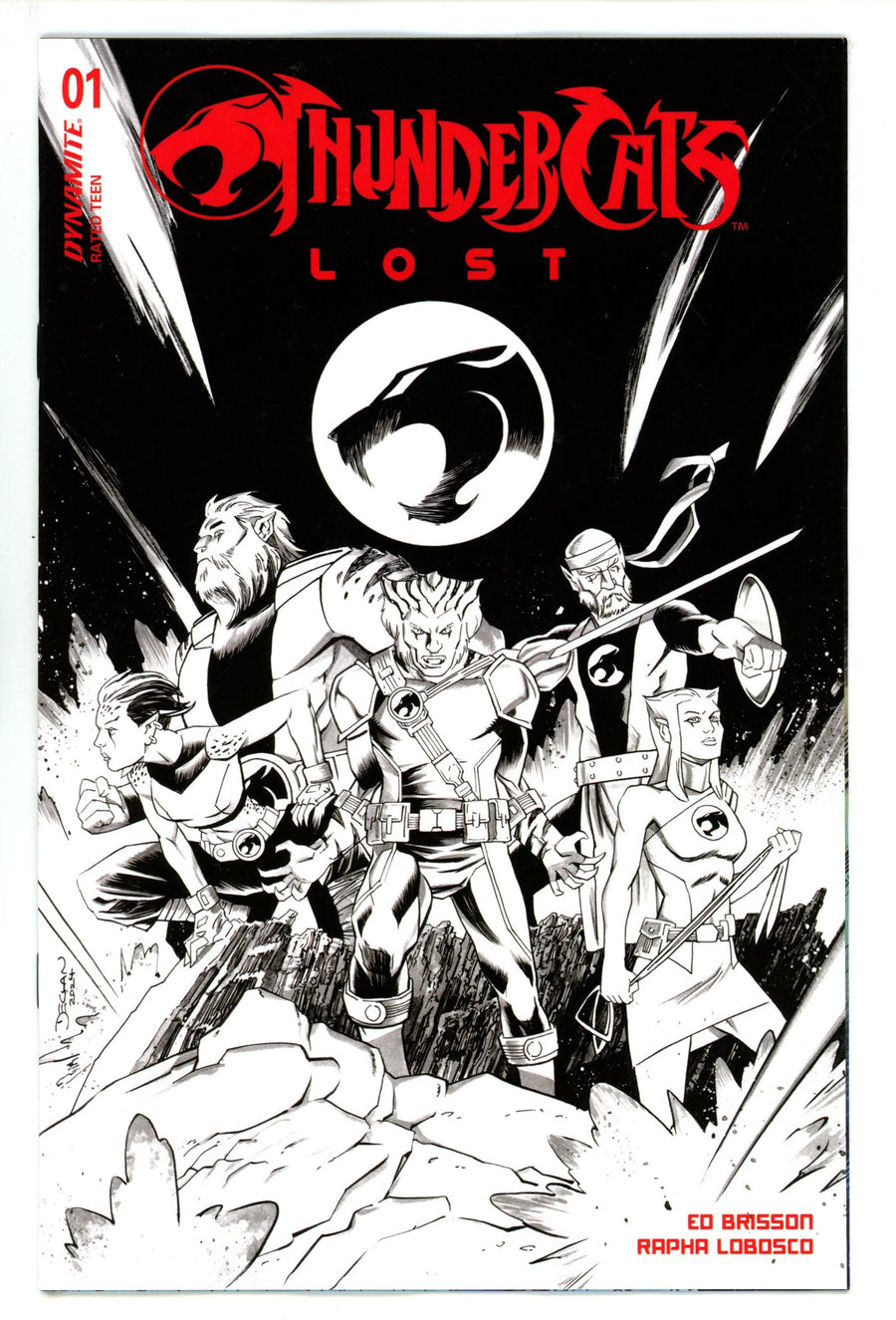 Thundercats Lost 1 Shalvey B&W Incentive Variant (2025)