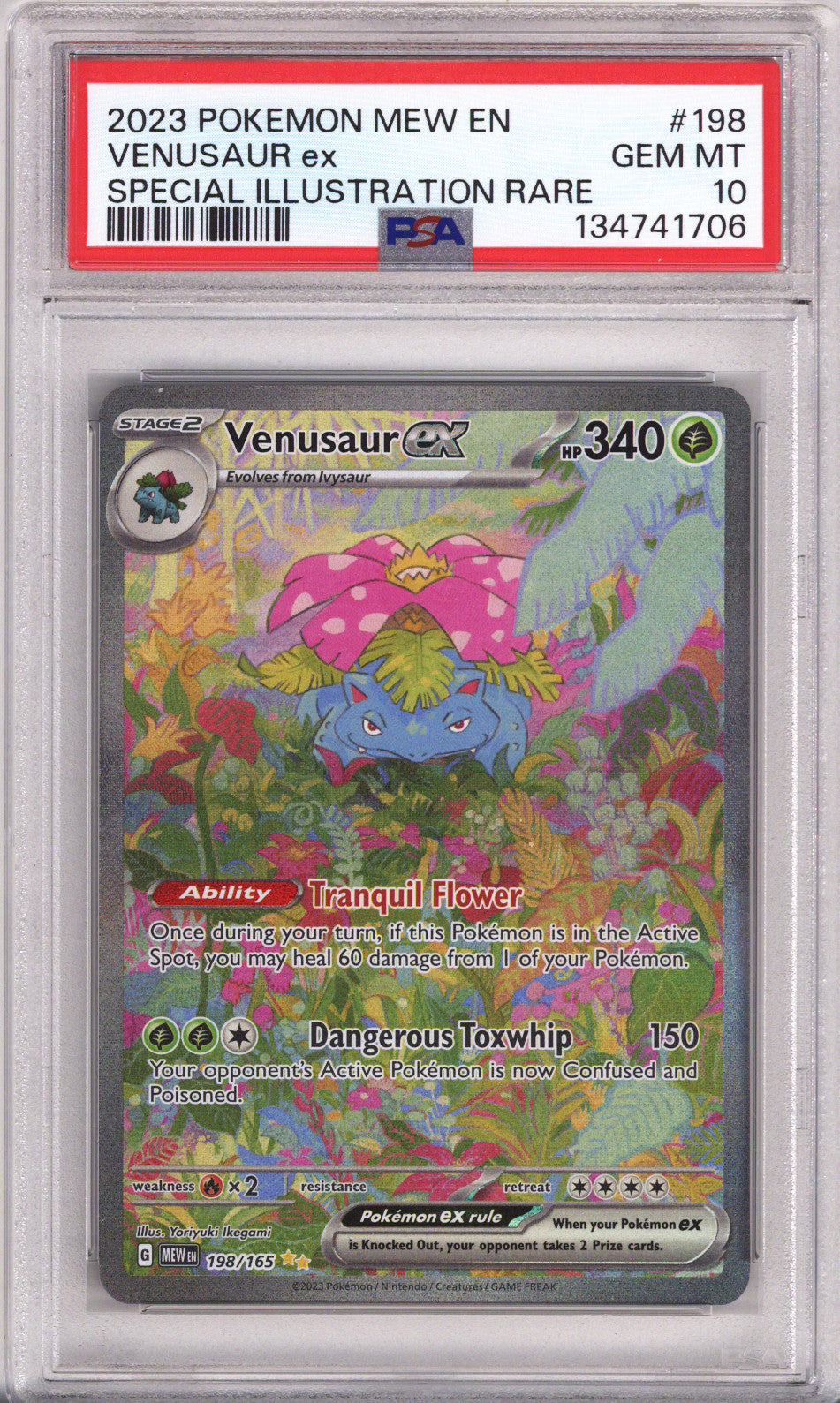 Pokemon 151 Venusaur Ex Special Illustration Rare PSA Gem Mint 10 (2023)