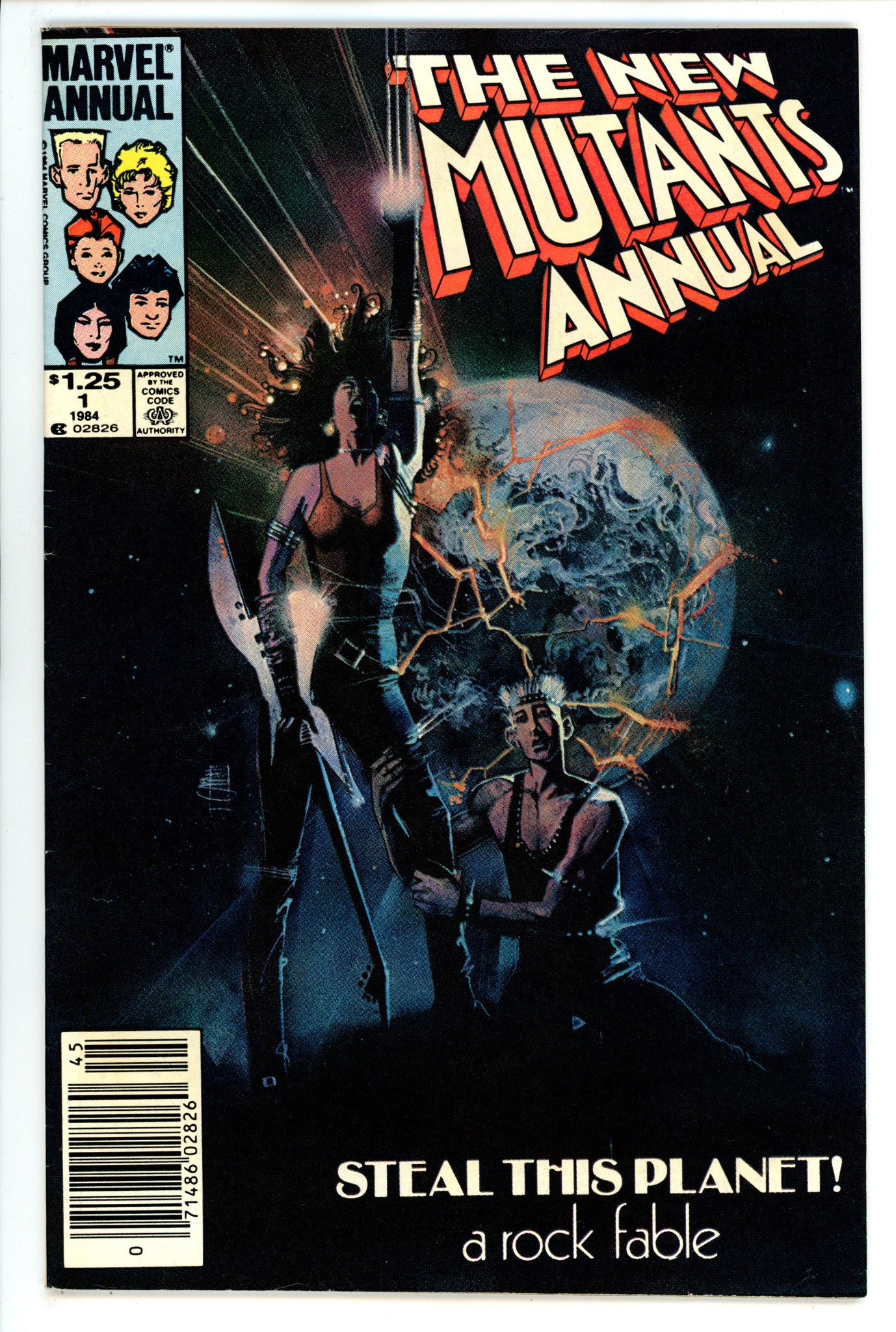 The New Mutants Annual Vol 1 1 FN+ (6.5) (1985) Canadian Price Variant 