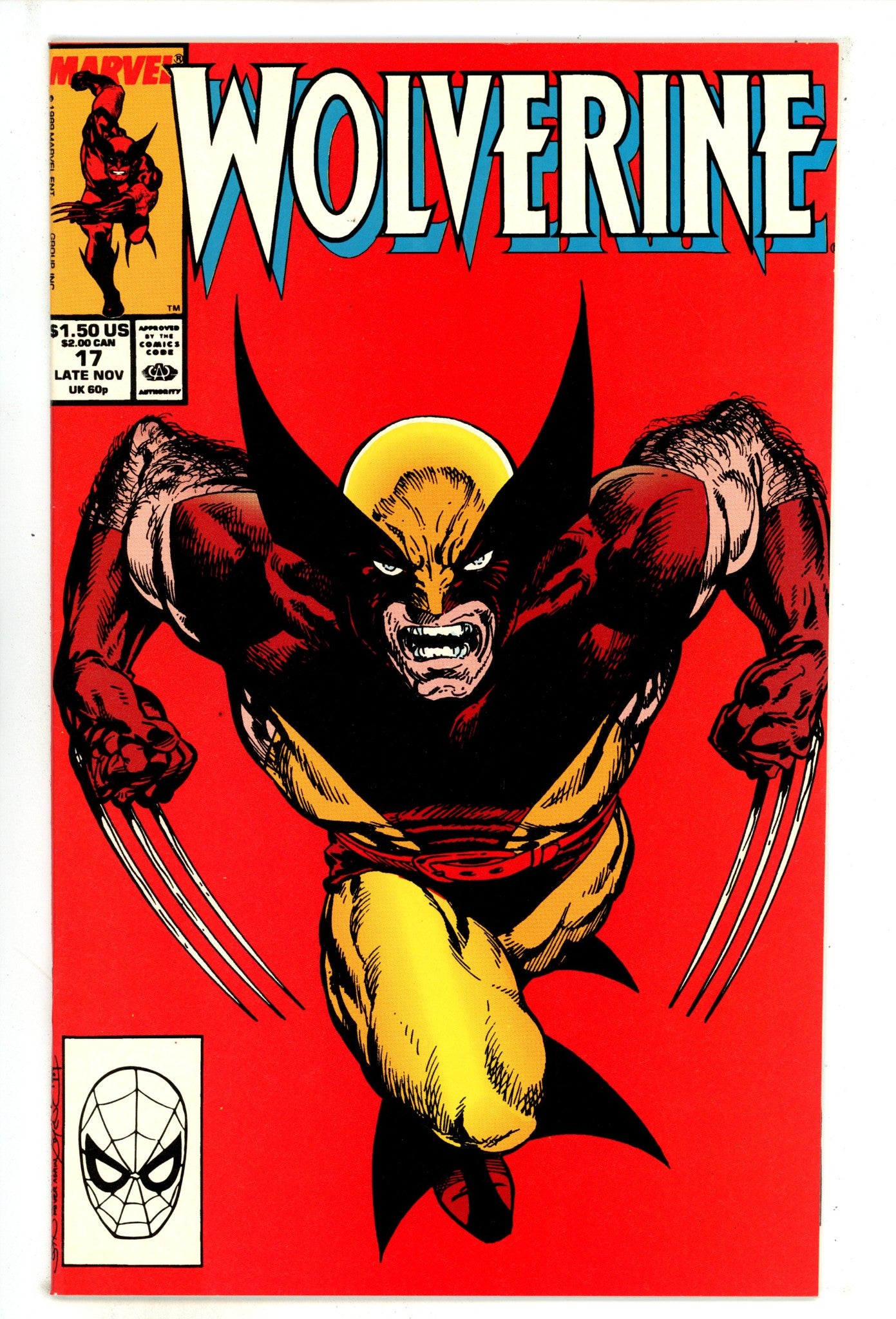 Wolverine Vol 2 17 VF+ (8.5) Miscut (1989) 
