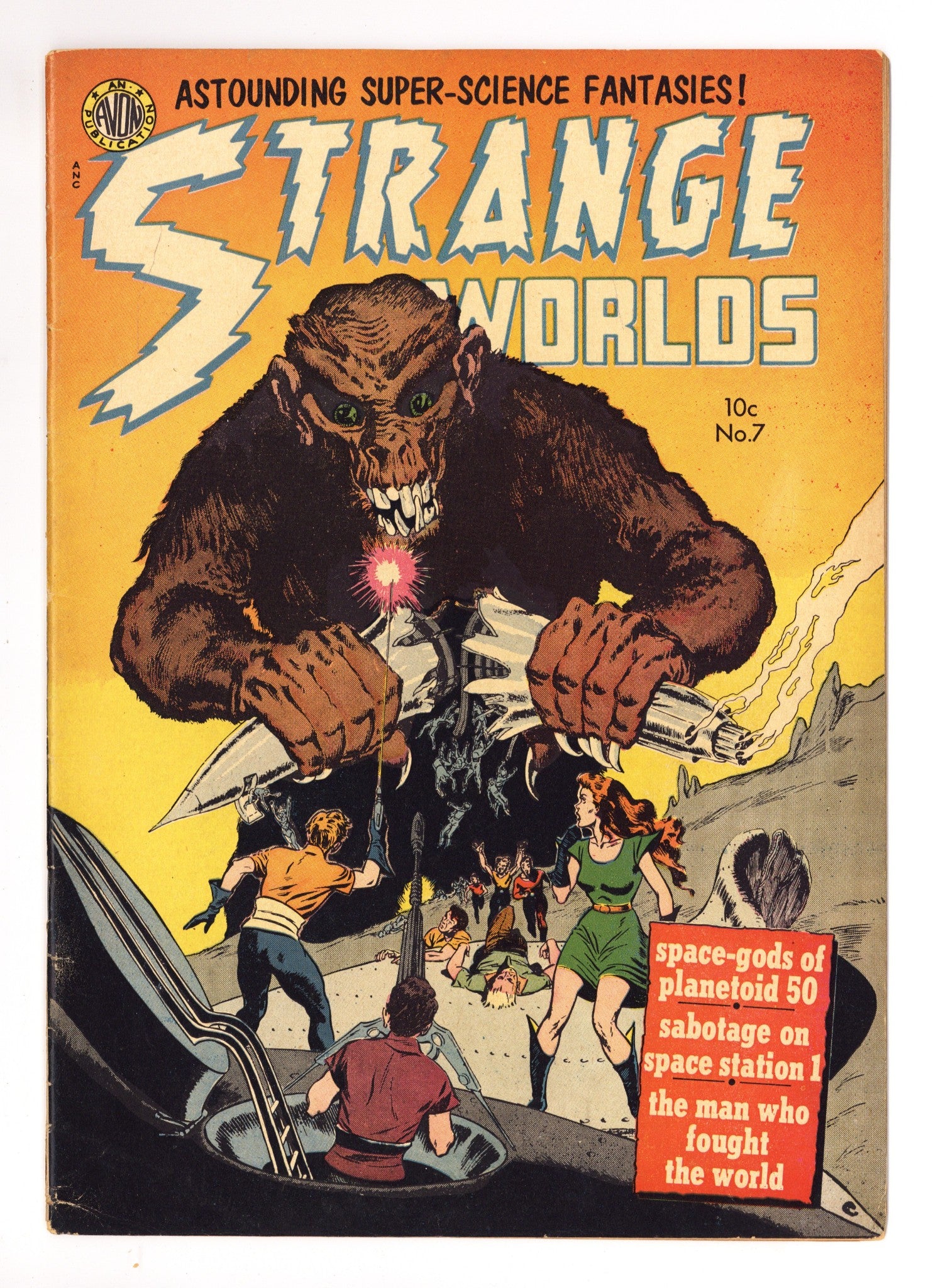 Strange Worlds 7 VG/FN (5.0) Minor Colour Touch, Piece Reattached (1952) 