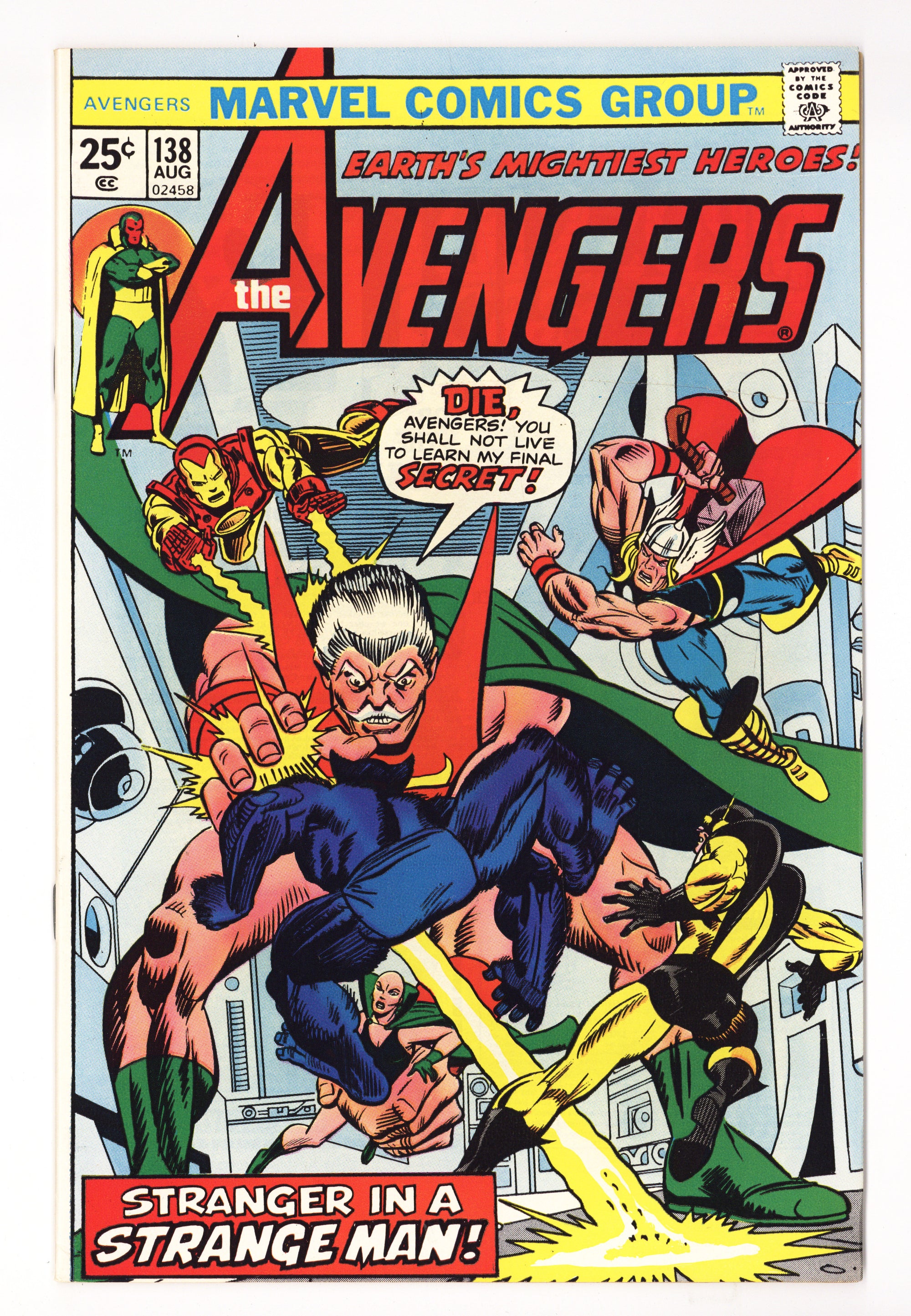 The Avengers Vol 1 138  FN/VF (7.0)   (1975)        