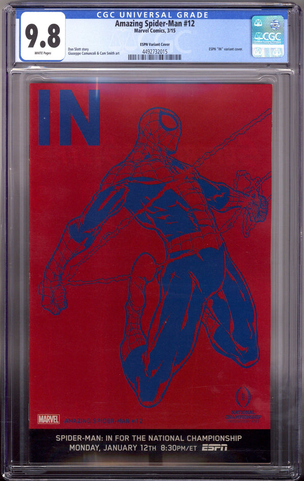 The Amazing Spider-Man Vol 3 12 CGC 9.8 (NM/M) (2015) ESPN Incentive Variant