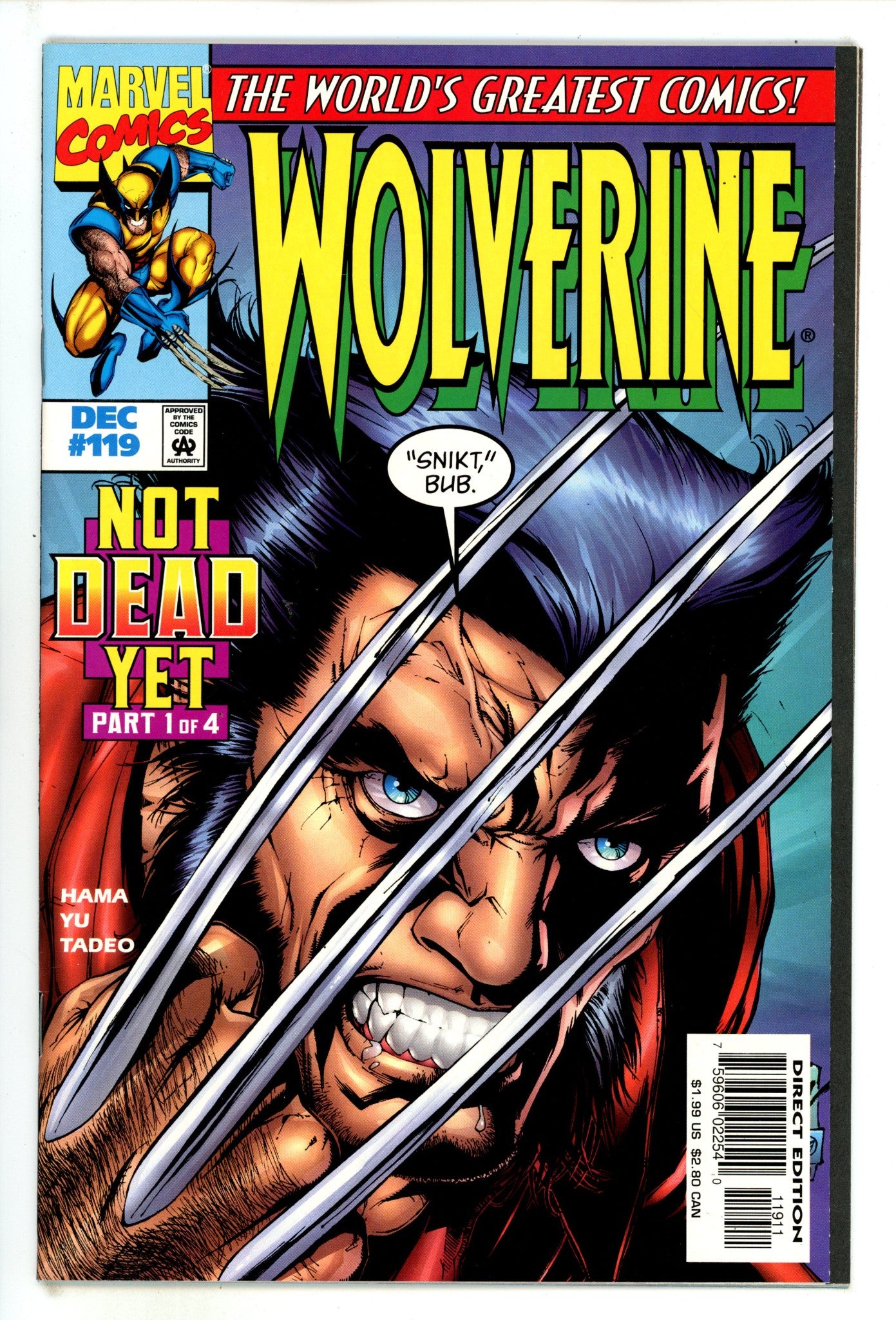 Wolverine Vol 2 119 NM- (9.2) (1997) 