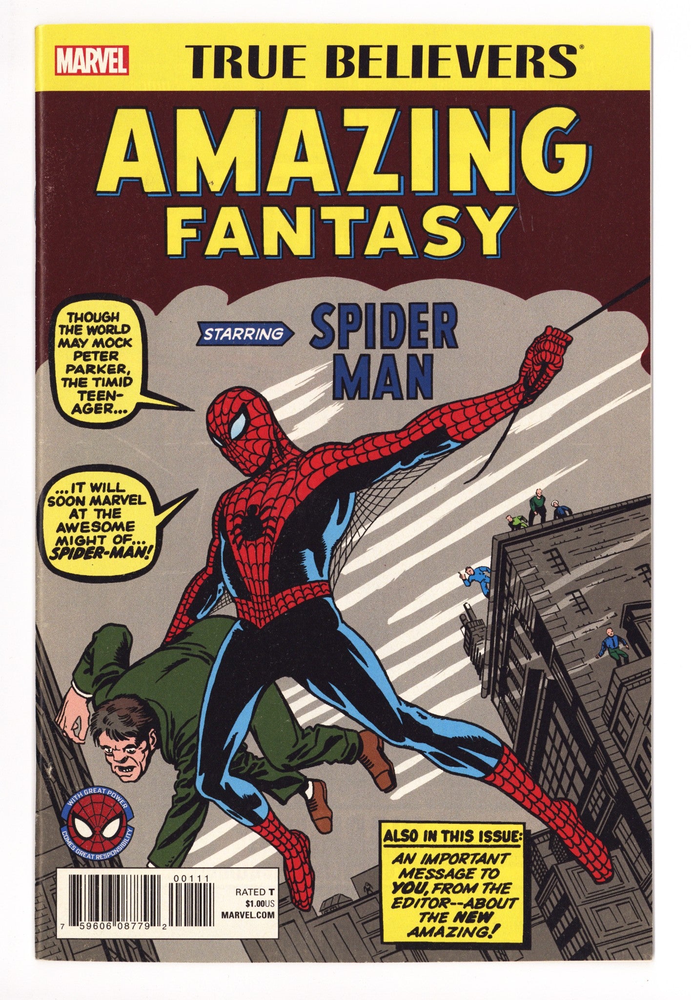 True Believers: Amazing Fantasy Starring Spider-Man 1 Low Grade (2017) 
